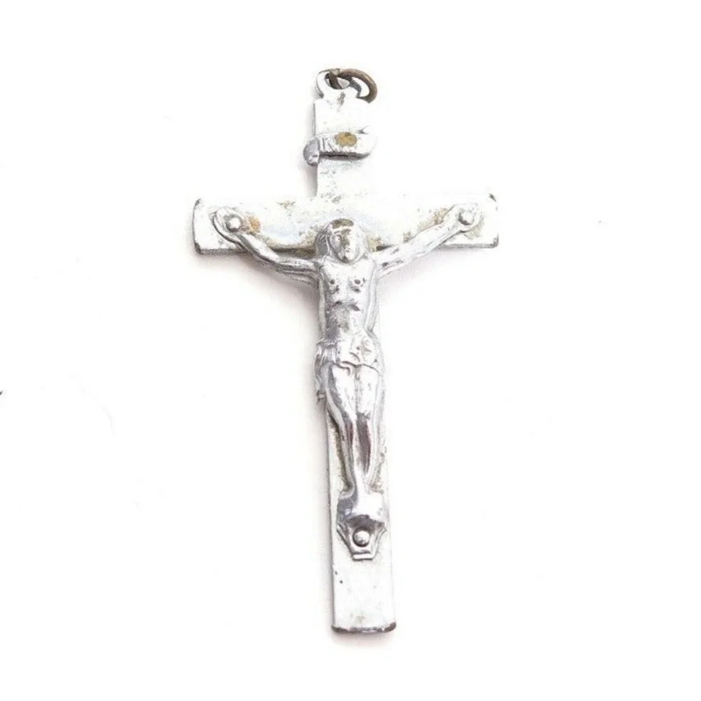 Vintage‎ Silver Crucifix Cross Pendant